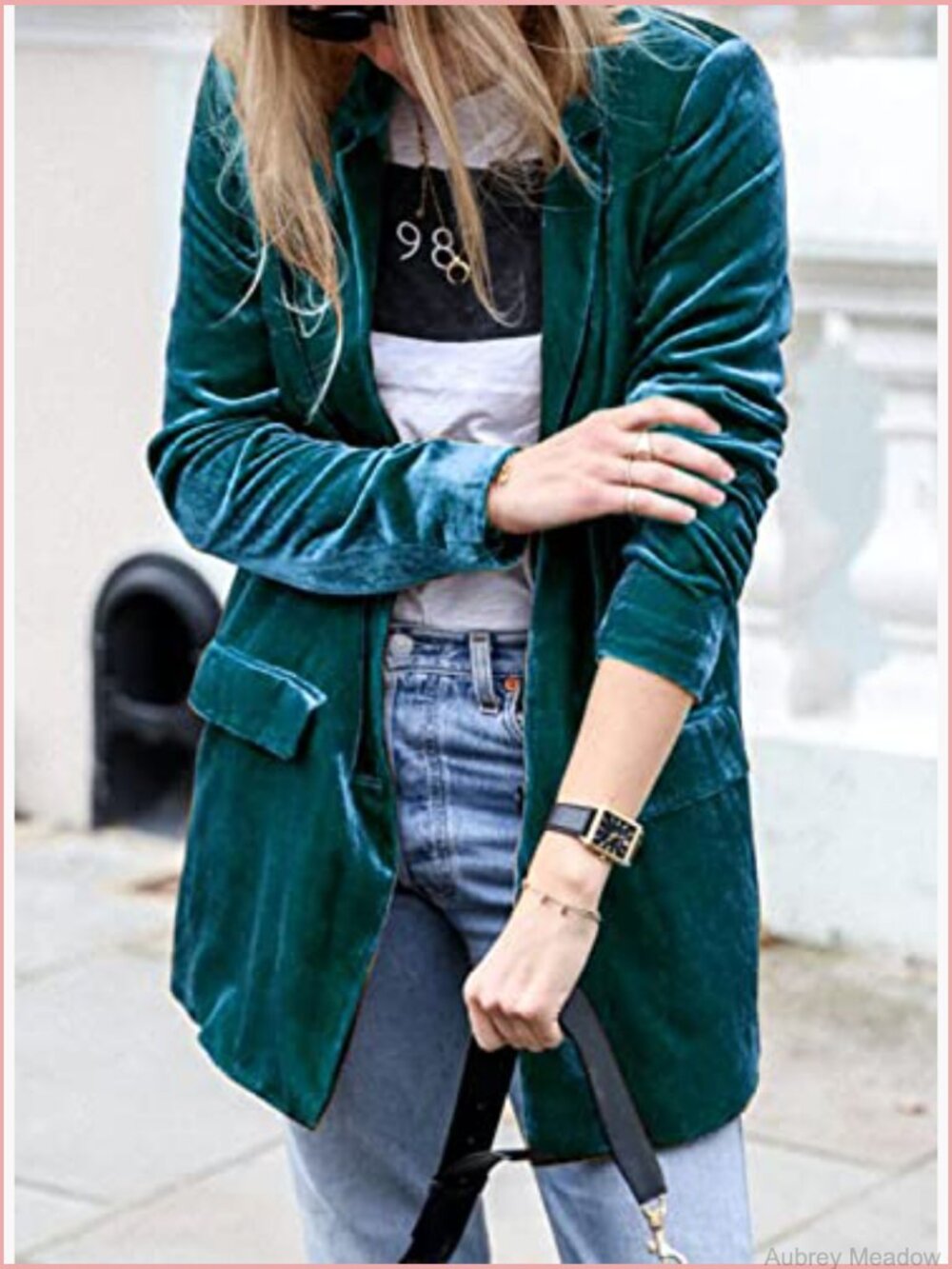 Women's Velvet Open Front Cardigan Long Sleeve Casual Coat - Picture 5 of 6